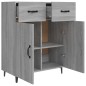 vidaXL Aparador de madera de ingeniería gris Sonoma 69,5x34x90 cm