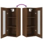 vidaXL Armario de pared colgante roble marrón 34,5x34x90 cm vidaXL Armario de pared colgante roble marrón 34,5x34x90 cm