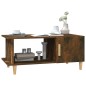 vidaXL Mesa de centro madera contrachapada roble ahumado 90x50x40 cm vidaXL Mesa de centro madera contrachapada roble ahumado 90x50x40 cm