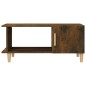 vidaXL Mesa de centro madera contrachapada roble ahumado 90x50x40 cm vidaXL Mesa de centro madera contrachapada roble ahumado 90x50x40 cm
