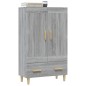 vidaXL Aparador alto de madera contrachapada gris Sonoma 70x31x115 cm vidaXL Aparador alto de madera contrachapada gris Sonoma 70x31x115 cm