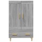 vidaXL Aparador alto de madera contrachapada gris Sonoma 70x31x115 cm vidaXL Aparador alto de madera contrachapada gris Sonoma 70x31x115 cm