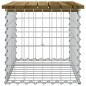 vidaXL Banco jardín diseño gaviones madera pino impregnada 63x44x42 cm vidaXL Banco jardín diseño gaviones madera pino impregnada 63x44x42 cm