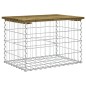 vidaXL Banco jardín diseño gaviones madera pino impregnada 63x44x42 cm vidaXL Banco jardín diseño gaviones madera pino impregnada 63x44x42 cm