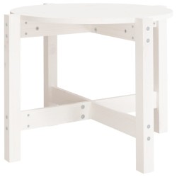 vidaXL Mesa de centro de madera maciza de pino blanco 62,5x45 cm