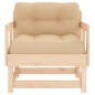 vidaXL Sillones de jardín con cojines 2 uds madera maciza de pino vidaXL Sillones de jardín con cojines 2 uds madera maciza de pino