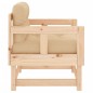 vidaXL Sillones de jardín con cojines 2 uds madera maciza de pino vidaXL Sillones de jardín con cojines 2 uds madera maciza de pino