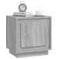 vidaXL Mesita de noche madera contrachapada gris sonoma 44x35x45 cm