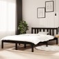 vidaXL Estructura de cama madera maciza negro 120x190 cm vidaXL Estructura de cama madera maciza negro 120x190 cm