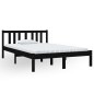 vidaXL Estructura de cama madera maciza negro 120x190 cm vidaXL Estructura de cama madera maciza negro 120x190 cm