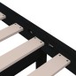 vidaXL Estructura de cama madera maciza negro 120x190 cm vidaXL Estructura de cama madera maciza negro 120x190 cm