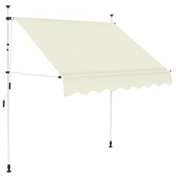 vidaXL Toldo retráctil de operación manual 200 cm crema