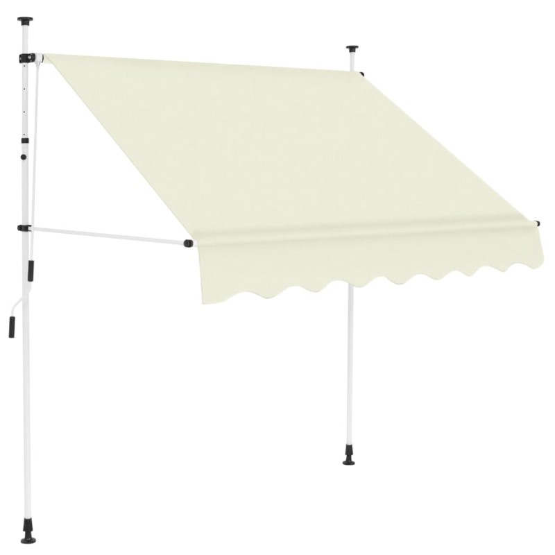 vidaXL Toldo retráctil de operación manual 200 cm crema vidaXL Toldo retráctil de operación manual 200 cm crema