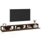 vidaXL Set de muebles para TV 3 pzas madera contrachapada roble marrón