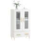 vidaXL Aparador alto madera de ingeniería blanco brillo 69,5x31x115 cm vidaXL Aparador alto madera de ingeniería blanco brillo 69,5x31x115 cm