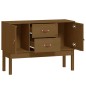 vidaXL Aparador madera maciza de pino marrón miel 110x40x78 cm