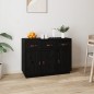 vidaXL Aparador madera maciza de pino negro 100x40x75 cm vidaXL Aparador madera maciza de pino negro 100x40x75 cm
