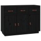 vidaXL Aparador madera maciza de pino negro 100x40x75 cm vidaXL Aparador madera maciza de pino negro 100x40x75 cm