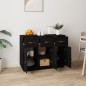 vidaXL Aparador madera maciza de pino negro 100x40x75 cm vidaXL Aparador madera maciza de pino negro 100x40x75 cm