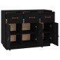 vidaXL Aparador madera maciza de pino negro 100x40x75 cm vidaXL Aparador madera maciza de pino negro 100x40x75 cm