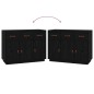 vidaXL Aparador madera maciza de pino negro 100x40x75 cm vidaXL Aparador madera maciza de pino negro 100x40x75 cm