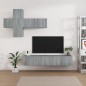 vidaXL Set de muebles para TV 7 pzas madera contrachapada gris Sonoma vidaXL Set de muebles para TV 7 pzas madera contrachapada gris Sonoma