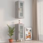 vidaXL Armario de pared colgante gris hormigón 34,5x34x90 cm vidaXL Armario de pared colgante gris hormigón 34,5x34x90 cm