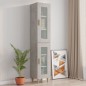 vidaXL Armario de pared colgante gris hormigón 34,5x34x90 cm vidaXL Armario de pared colgante gris hormigón 34,5x34x90 cm