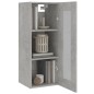 vidaXL Armario de pared colgante gris hormigón 34,5x34x90 cm vidaXL Armario de pared colgante gris hormigón 34,5x34x90 cm