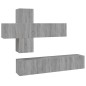 vidaXL Set de muebles para TV 7 pzas madera contrachapada gris Sonoma vidaXL Set de muebles para TV 7 pzas madera contrachapada gris Sonoma