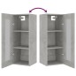 vidaXL Armario de pared colgante gris hormigón 34,5x34x90 cm vidaXL Armario de pared colgante gris hormigón 34,5x34x90 cm
