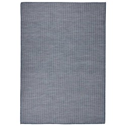 vidaXL Alfombra de exterior de tejido plano azul 140x200 cm