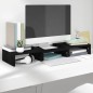 vidaXL Soporte de monitor madera maciza de pino negro 60x24x10,5 cm
