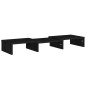 vidaXL Soporte de monitor madera maciza de pino negro 60x24x10,5 cm