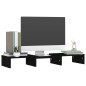 vidaXL Soporte de monitor madera maciza de pino negro 60x24x10,5 cm