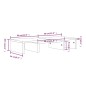 vidaXL Soporte de monitor madera maciza de pino negro 60x24x10,5 cm
