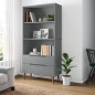 vidaXL Librería MOLDE madera maciza de pino gris 85x35x170,5 cm vidaXL Librería MOLDE madera maciza de pino gris 85x35x170,5 cm