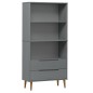 vidaXL Librería MOLDE madera maciza de pino gris 85x35x170,5 cm vidaXL Librería MOLDE madera maciza de pino gris 85x35x170,5 cm