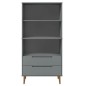 vidaXL Librería MOLDE madera maciza de pino gris 85x35x170,5 cm vidaXL Librería MOLDE madera maciza de pino gris 85x35x170,5 cm