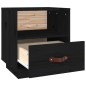 vidaXL Mesita de noche madera maciza de pino negro 40x34x45 cm vidaXL Mesita de noche madera maciza de pino negro 40x34x45 cm
