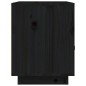 vidaXL Mesita de noche madera maciza de pino negro 40x34x45 cm vidaXL Mesita de noche madera maciza de pino negro 40x34x45 cm