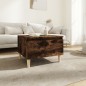 vidaXL Mesa auxiliar madera contrachapada roble ahumado 50x46x35 cm vidaXL Mesa auxiliar madera contrachapada roble ahumado 50x46x35 cm