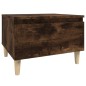 vidaXL Mesa auxiliar madera contrachapada roble ahumado 50x46x35 cm vidaXL Mesa auxiliar madera contrachapada roble ahumado 50x46x35 cm