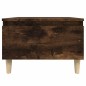 vidaXL Mesa auxiliar madera contrachapada roble ahumado 50x46x35 cm vidaXL Mesa auxiliar madera contrachapada roble ahumado 50x46x35 cm