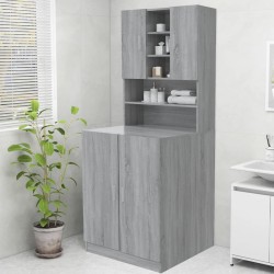vidaXL Armario de lavadora gris sonoma 70,5x25,5x90 cm