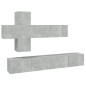 vidaXL Set de muebles de TV 7 pzas madera contrachapada gris hormigón vidaXL Set de muebles de TV 7 pzas madera contrachapada gris hormigón