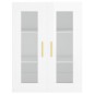 vidaXL Armario de pared blanco brillante 69,5x34x90 cm