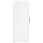 vidaXL Armario de pared blanco brillante 69,5x34x90 cm