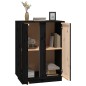 vidaXL Aparador de madera maciza de pino negro 60x35x80 cm vidaXL Aparador de madera maciza de pino negro 60x35x80 cm