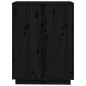 vidaXL Aparador de madera maciza de pino negro 60x35x80 cm vidaXL Aparador de madera maciza de pino negro 60x35x80 cm